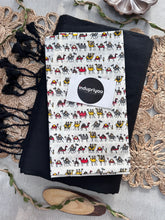 Black Handloom Cotton Saree With Animal Print Blouse